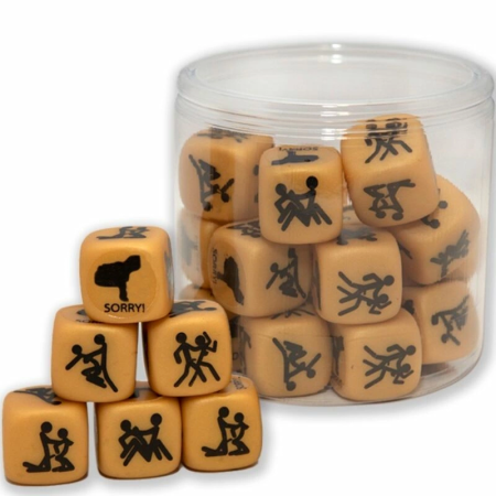 Diablo Picante Golden Love Dice - Gold-Colored Party Game Accessory