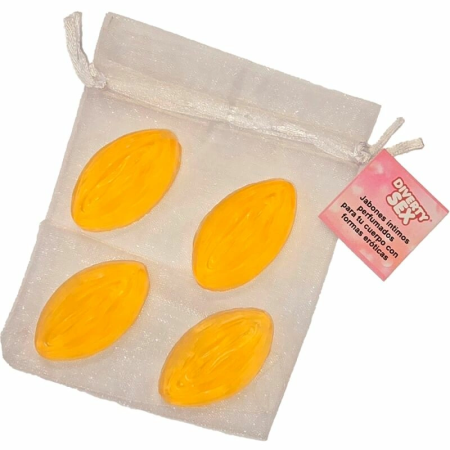 Diablo Picante Mini Intimate Soaps Set Yellow 4-Pack Decorative Gift