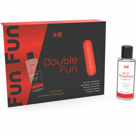 INTT Double Fun Kit - Vibrating Bullet & Strawberry Massage Gel 50ml