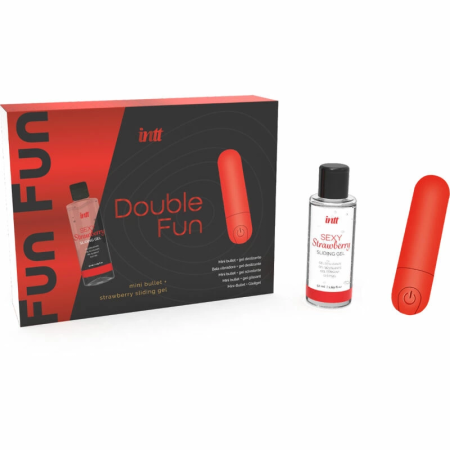 INTT Double Fun Kit - Vibrating Bullet & Strawberry Massage Gel 50ml