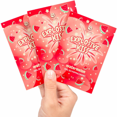 Secret Play Watermelon Effervescent Popping Candy 9g - Single-Use Pack