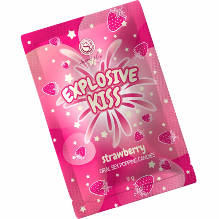 Secret Play Strawberry Fizzy Edible Candies 9g Single-Serve Sachet