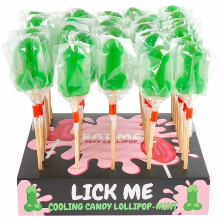 Secret Play Mint Candy Lollipop Display - 40 Pieces, Cooling Effect