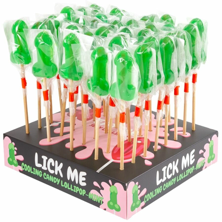 Secret Play Mint Candy Lollipop Display - 40 Pieces, Cooling Effect