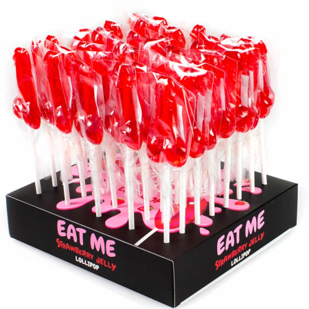 Secret Play Strawberry-Shaped Lollipops Display 40 pcs 26g