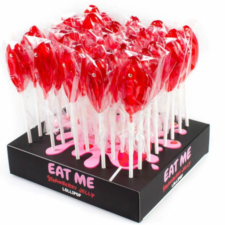 Secret Play Strawberry Flavored Lollipops Display 40 pcs - Edible Treats