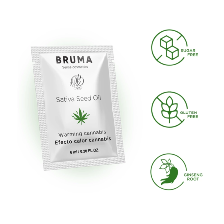 BRUMA Sativa Seed Oil Glide Gel Warming Effect Cannabis Aroma 6 ml