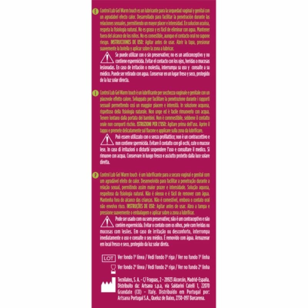 Control Lub Gel Warming Effect 75ml - Water-Based Intimate Lubricant