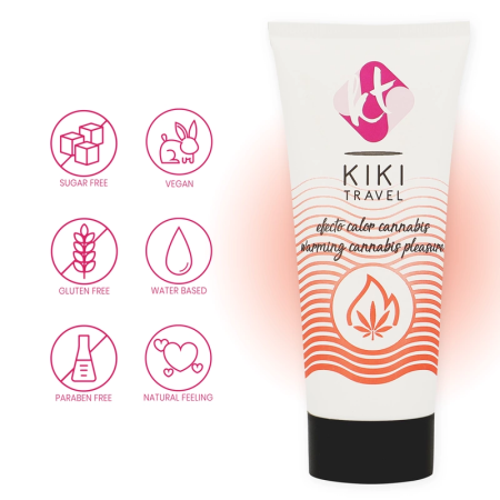 Kiki Travel Cannabis Effect Water-Based Lubricant 50ml Vegan Formula