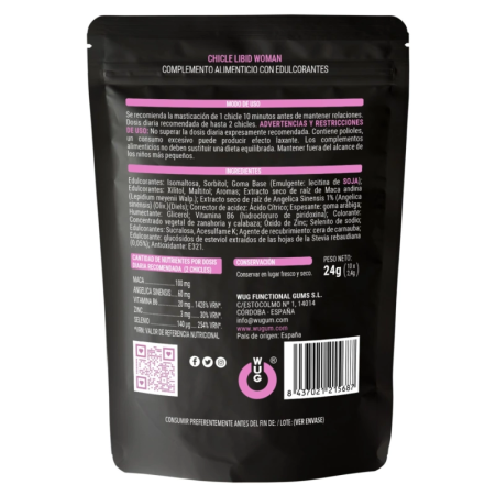 WUG Sex Sense Libid Women Enhancer Chewing Gum 10 Units Sugar-Free