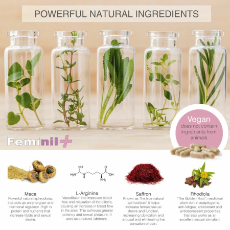 500 Cosmetics Feminil+ Women’s Wellness Supplement 30 Vegan Capsules