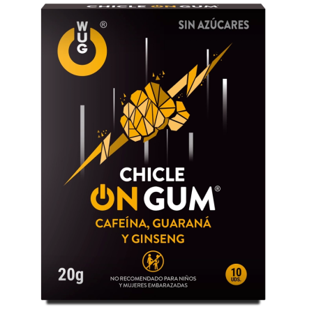 WUG Gum On - Caffeine, Ginseng & Guarana Energy Chewing Gum 10 pcs