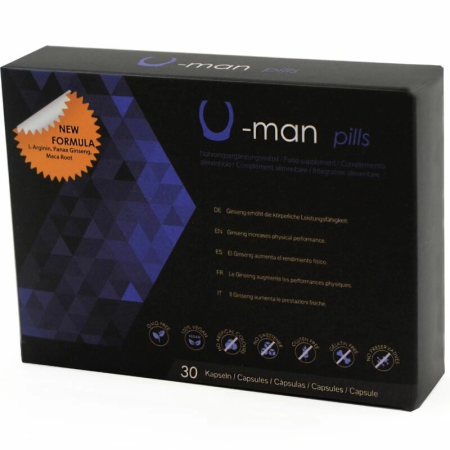 500 Cosmetics U-Man Natural Support Complex 30 Capsules for Men