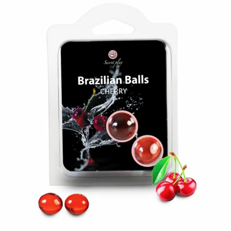 Secret Play Brazilian Massage Oil Pearls Cherry Aroma 2 pcs