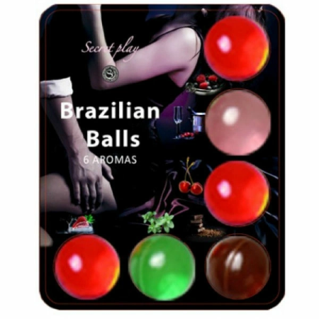 Secretplay Brazilian Aroma Massage Balls 6-Pack - Scented Lubricating Set