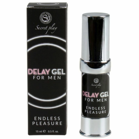 Secret Play Men’s Delay Gel with Mint Extract, 15 ml, Airless Dispenser