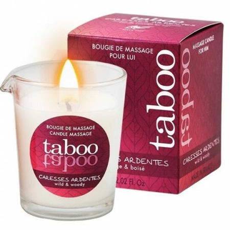 RUF Taboo Massage Candle for Him - Fern Aroma, 60g, Natural Oils