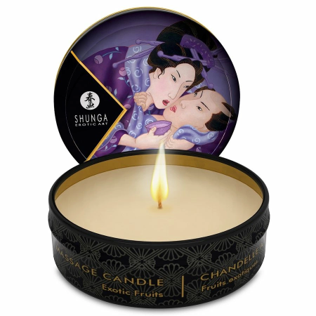 Shunga Mini Caress Massage Candle Exotic Fruits 30ml - Aromatic Warm Oil