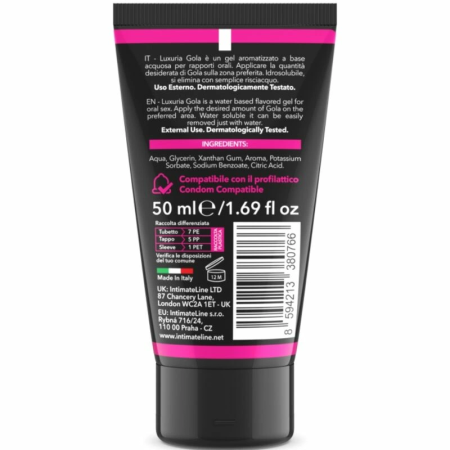 Intimateline Luxuria Oral Gel Cherry 50ml - Flavored Moisturizing Formula