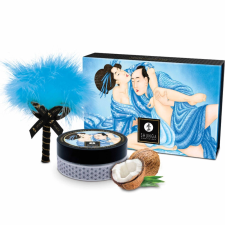Shunga Edible Coconut Massage Powder Kit 75g - Sensual Body Care Set