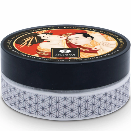 Shunga Strawberry Edible Massage Powder Kit 75g - Scented Body Care Set