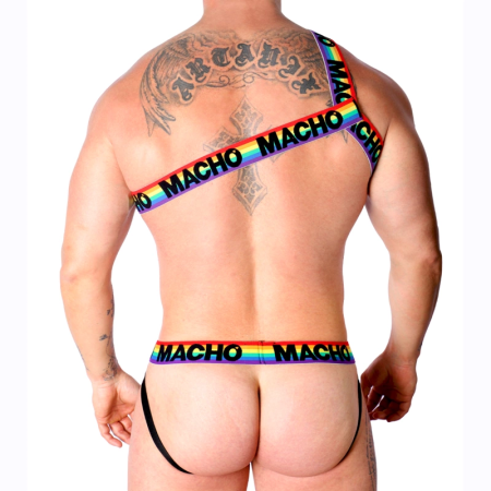 Macho Roman Harness PRIDE S/M - Elastic Adjustable Fashion Accessory