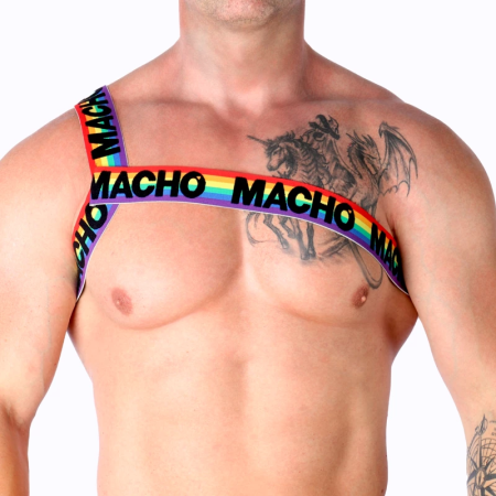 Macho Roman Harness PRIDE S/M - Elastic Adjustable Fashion Accessory