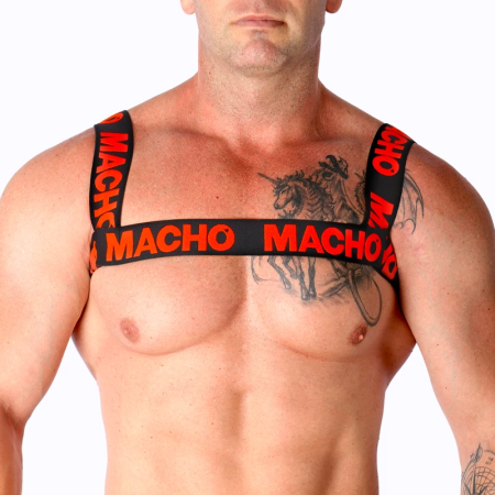 Macho Double Red Harness - Adjustable Elastic Fashion Accessory