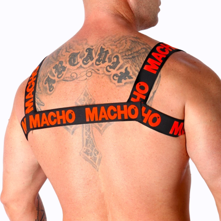 Macho Double Red Harness - Adjustable Elastic Fashion Accessory