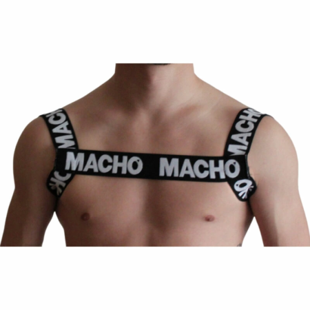 MACHO Double Black Elastic Harness - Universal Adjustable System