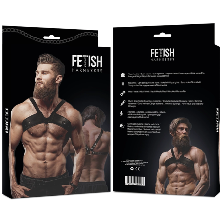 Fetish Submissive Attitude Men's Brigade Eco-Leather Adjustable Chest Harness