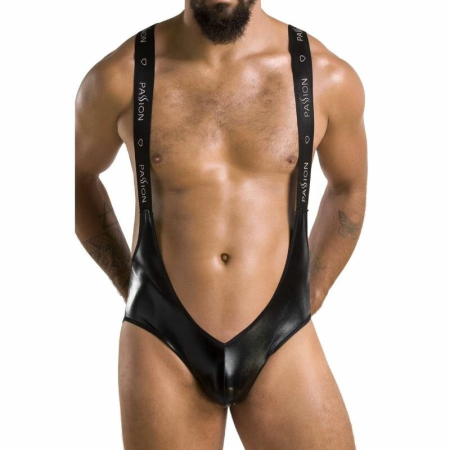 Passion Body Bruno Black S/M - Elegant Semi-Transparent Bodysuit