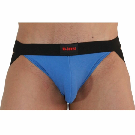 BURN Jockstrap 008 Blue/Black S - Breathable Athletic Design