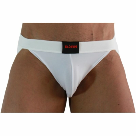 BURN Jock Lycra White XL - Modern Athletic Support, Breathable Fabric