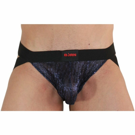 BURN Jockstrap 006 Shiny Blue/Black XL - Premium Comfort & Bold Design