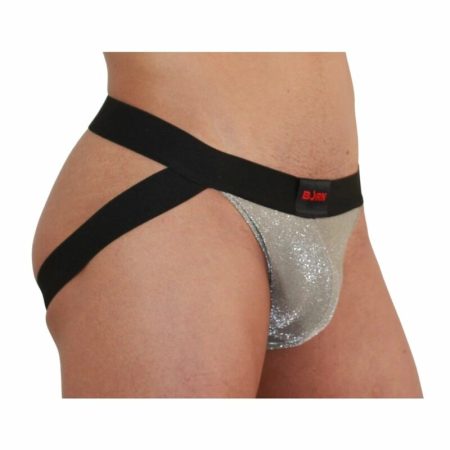 BURN Jockstrap Shiny Beige/Black L - Premium Comfort & Modern Style