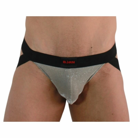 BURN Jockstrap Shiny Beige/Black L - Premium Comfort & Modern Style