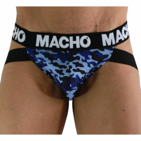 Macho MX28MA Jockstrap Military Blue L - Anatomical Support & Comfort