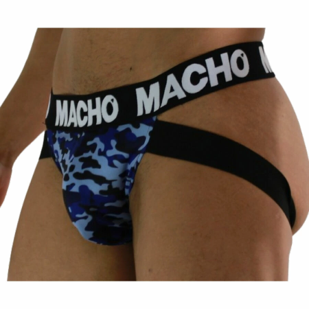 Macho MX28MA Jockstrap Military Blue L - Anatomical Support & Comfort