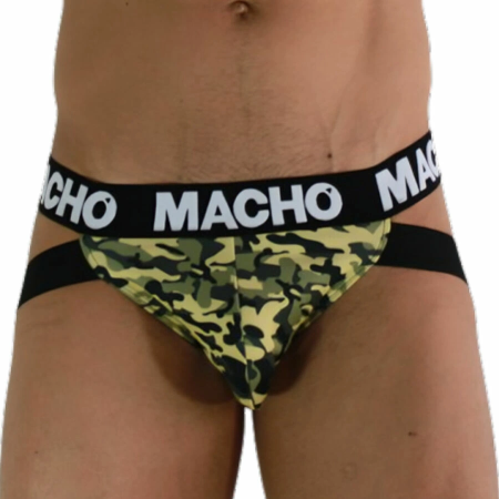 Macho MX28MV Jockstrap Military Green S - Supportive Lycra Underwear