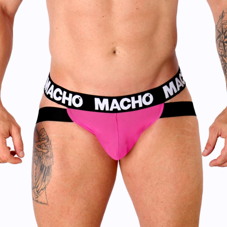 MACHO MX28FR Jockstrap XL Pink Neon - Anatomical Lycra Support