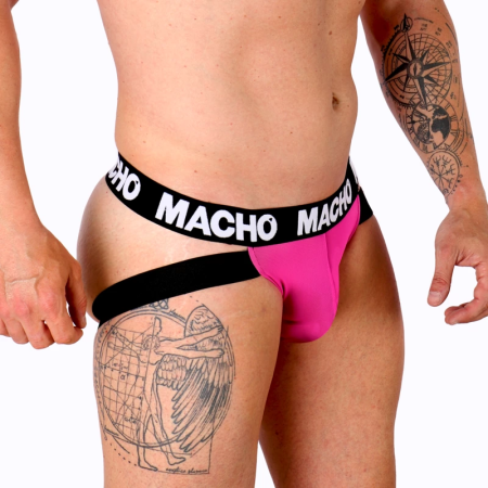 Macho MX28FR Jockstrap Pink Neon M - Anatomical Sports Underwear