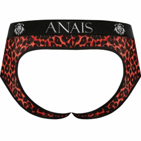 ANAIS Men TRIBAL Bikini Jockstrap XL - Red Microfiber, Animal Print