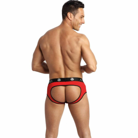 Anais Men Soul Jock Bikini L Red Microfiber Open-Back Briefs
