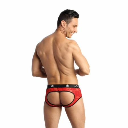 ANAIS MEN Brave Jock Bikini XL Red Floral Lace, Open Back Design