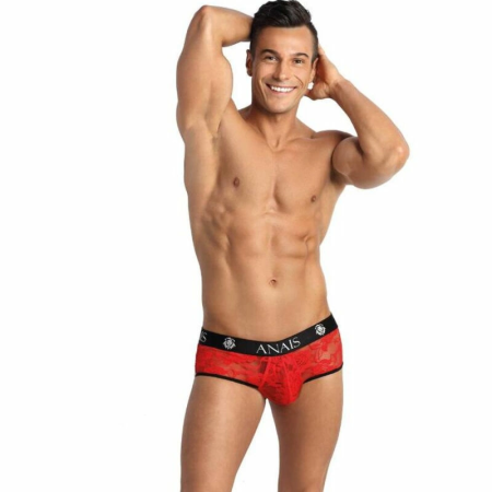 Anais Men Brave Jock Bikini L Red Lace Floral European Design