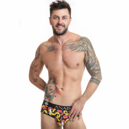 Anais Men Banana Jock Bikini L - Bold Print, Open Back, Lycra Comfort