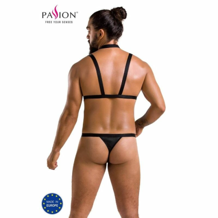 PASSION Andrew Set Black L/XL - Modern Polyurethane Lingerie Set