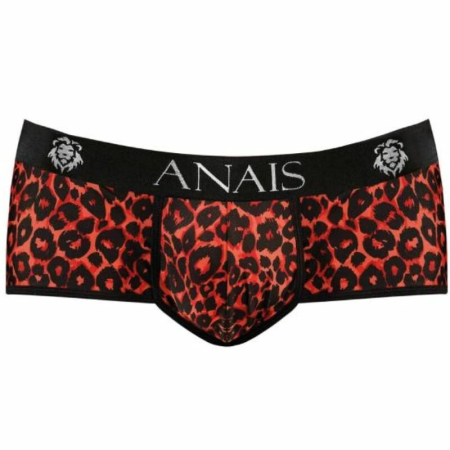 Anais Men Tribal Brief XL Red Microfiber Sport Cut Animal Print