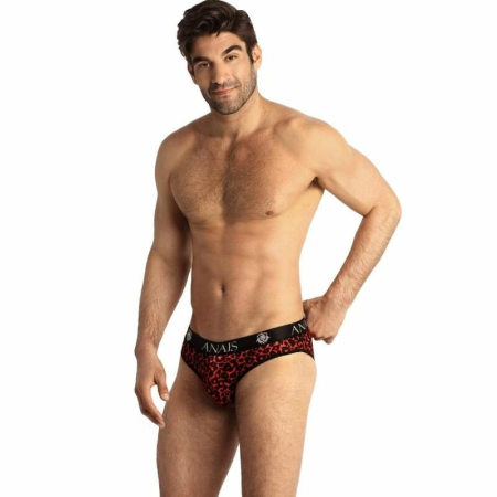 ANAIS MEN Tribal Slip XL Red Microfiber Animal Print Briefs